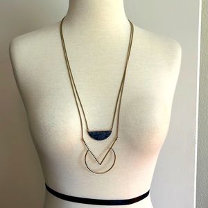 Necklace with blue stone